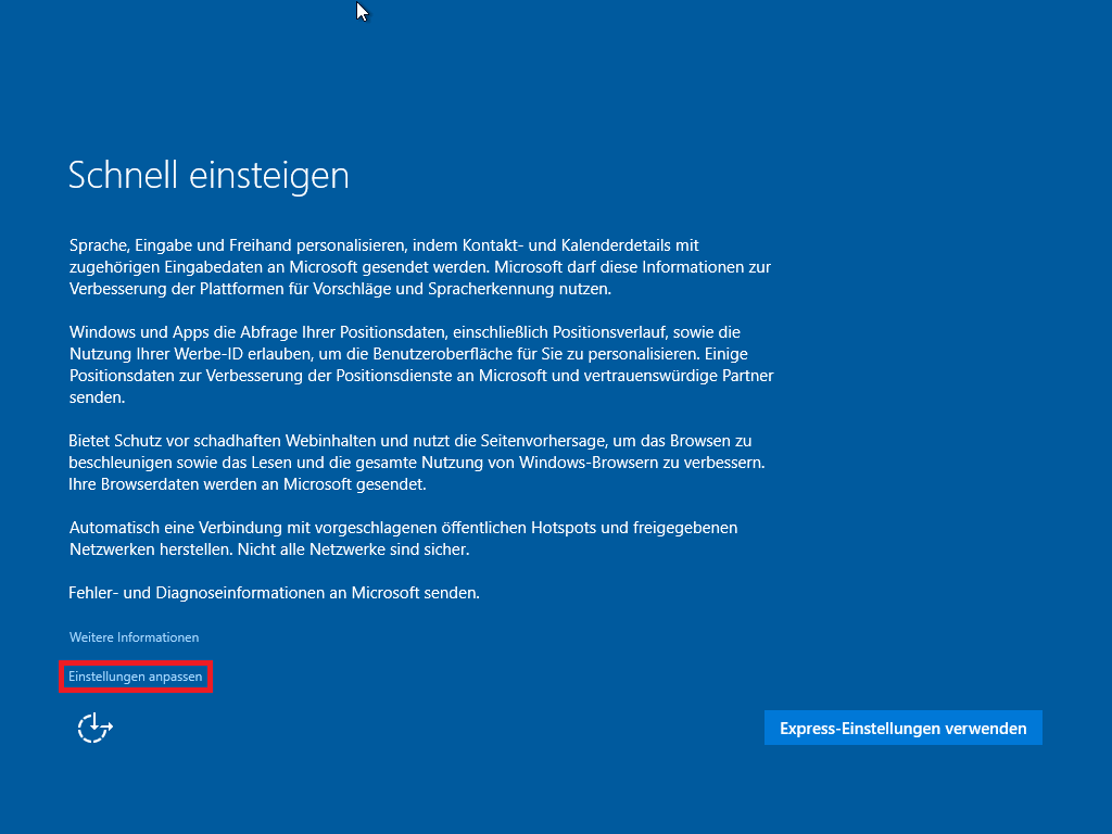 Windows 10 installieren - anpassen