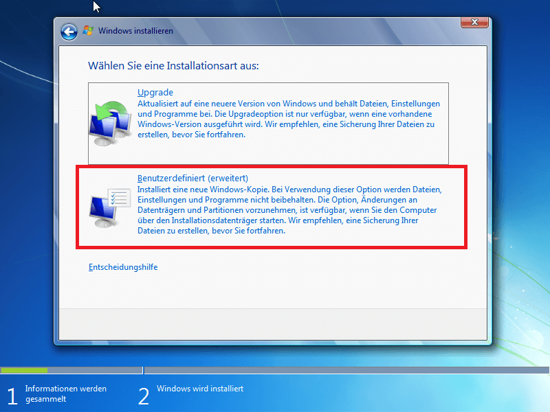 Windows Upgrade oder Windows Neuinstallation